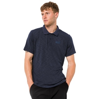 Jack Wolfskin Leisure Polo Travel (odour inhibiting, moisture regulating) dark blue Men